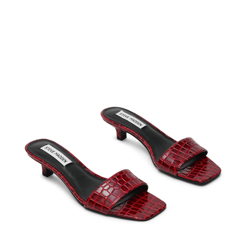 ستيف مادن Steve madden tilli red croco women's sandals
